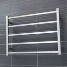 Radiant Square 5 Bar Heated Rail 750mmx550mm Polished Stainless Steel - The Blue Space