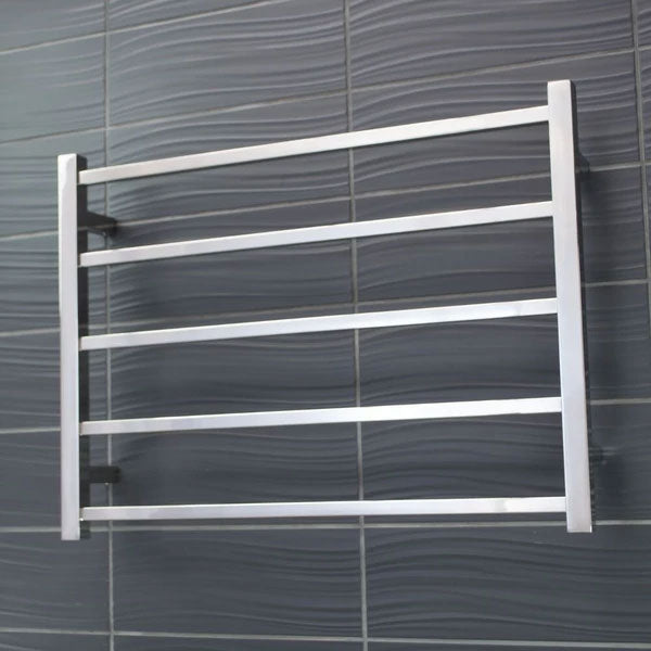 Radiant Square 5 bar Non-Heated Rail 600mmx550mm Polished Stainless Steel - The Blue Space