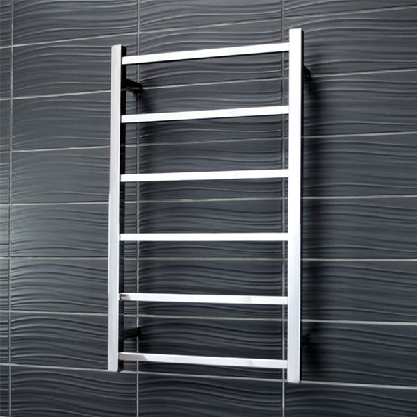 Radiant Square 6 bar Non-Heated Rail 500mmx830mm Polished Stainless Steel - The Blue Space