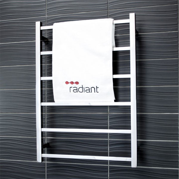 Radiant Square 6 bar Non-Heated Rail 600mmx830mm Polished Stainless Steel - The Blue Space