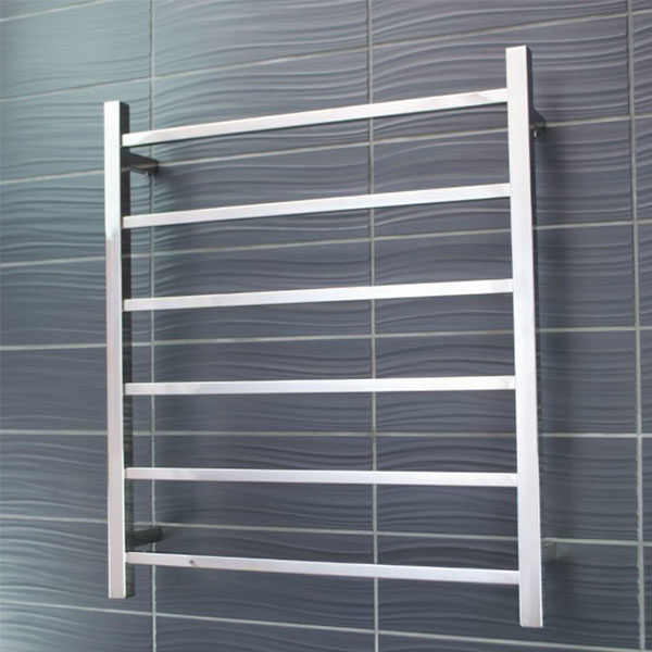Radiant Square 6 bar Non-Heated Rail 700mmx830mm Polished Stainless Steel - The Blue Space
