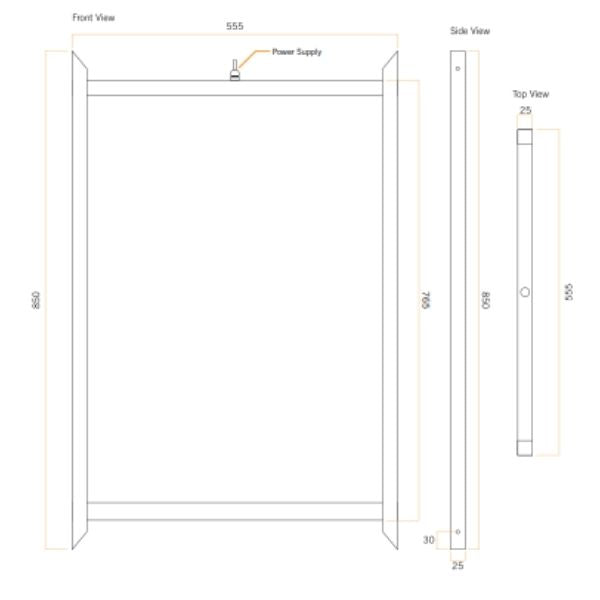 Thermogroup Thermorad Heated In-Wall Panel Towel Dryer