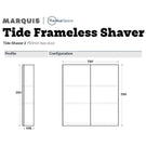 Marquis Tide Shaving Cabinet 750mm two door - The Blue Space