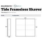 Marquis Tide Shaving Cabinet 900mm two door - The Blue Space