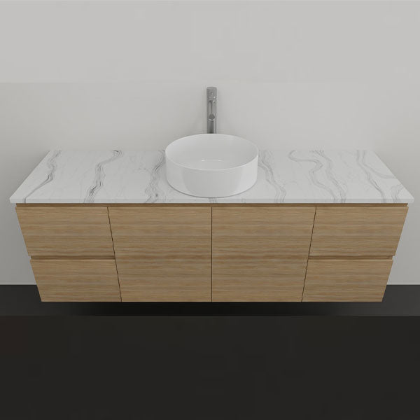 Timberline Nevada Wall Hung Vanity with Stone & Above Counter Basin 1500 | The Blue Space