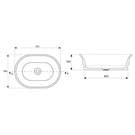 Turner Hastings TitanCast Cambridge Above Counter Basin CA540BA Dimensions - The Blue Space 