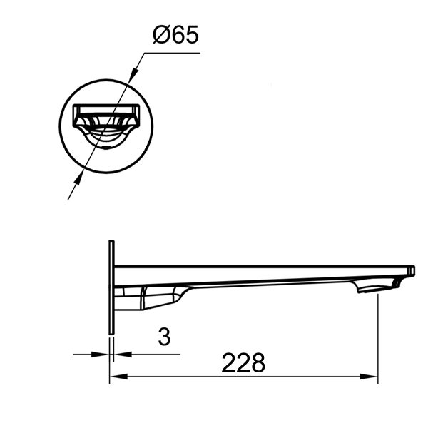 Indigo Savina Bath/Basin 225mm Spout Chrome