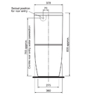 Technical Drawing - Indigo Cali Toilet Suite US8002T