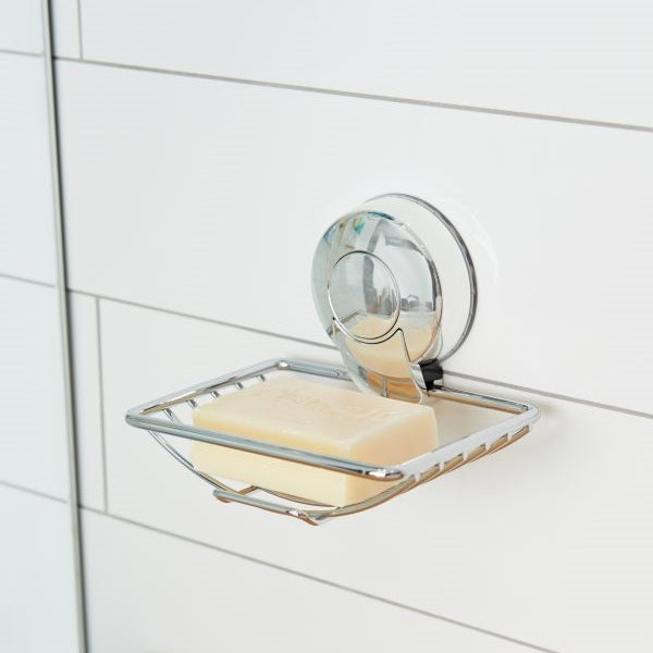 Naleon Ultraloc Soap Dish Chrome in modern bathroom design | The Blue Space
