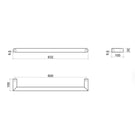 Thermogroup 12V Heated Towel Rail 632mm Technical Drawing - The Blue Space