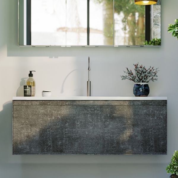 BelBagno Prado 1200mm Wall Hung Vanity Maple Oak Grey - The Blue Space