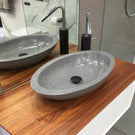 Valentina Stone Basin 700mm in gloss finish | The Blue Space