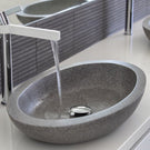 Vivian Stone Basin 600mm in Black finish | The Blue Space