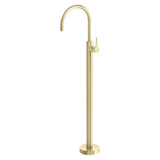 Phoenix Vivid Slimline Oval Floor Mounted Bath Mixer-Brushed Gold online at The Blue Space