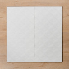 Hotham Diamond Shadow White Gloss Rectified Ceramic Tile 300x600mm Double - The Blue Space