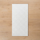 Hotham Diamond Shadow White Gloss Rectified Ceramic Tile 300x600mm - The Blue Space