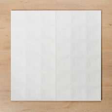 Hotham Ice Cube White Gloss Rectified Ceramic Tile 300x600mm Double - The Blue Space