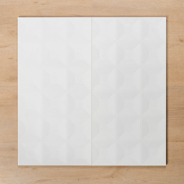 Hotham Ice Cube White Gloss Rectified Ceramic Tile 300x600mm