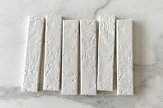 Full White Blaire Brick Look Tile - Tile and Bath Co