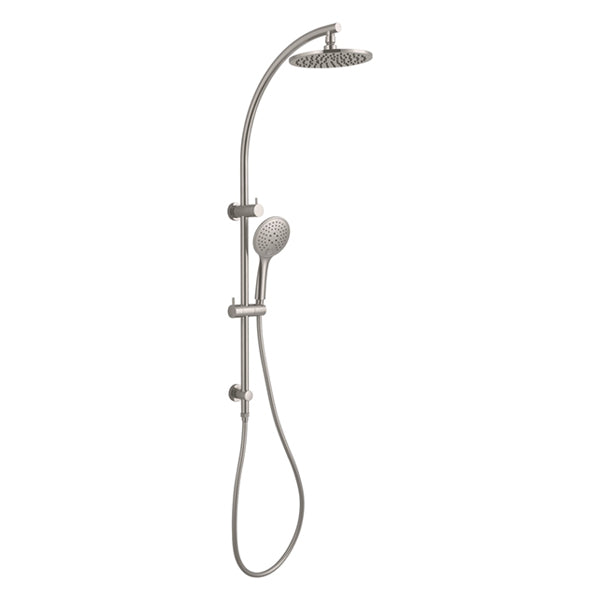 Nero Dolce Twin Shower Brushed Nickel - The Blue Space
