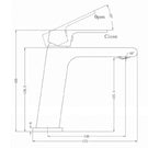 Technical Drawing - Nero Vitra Basin Mixer