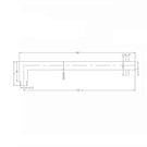 Technical Drawing - Nero Square Wall Shower Arm 350mm