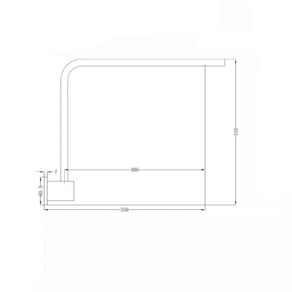 Nero Square Swivel Arm Gun Metal