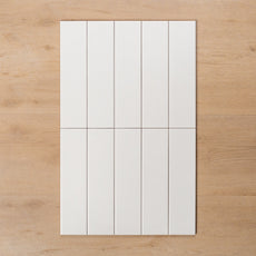 Thredbo Satin White 75x300mm Straight Pattern - The Blue Space