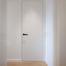 Zanda Boston Privacy Set Matte Black on white door | The Blue Space