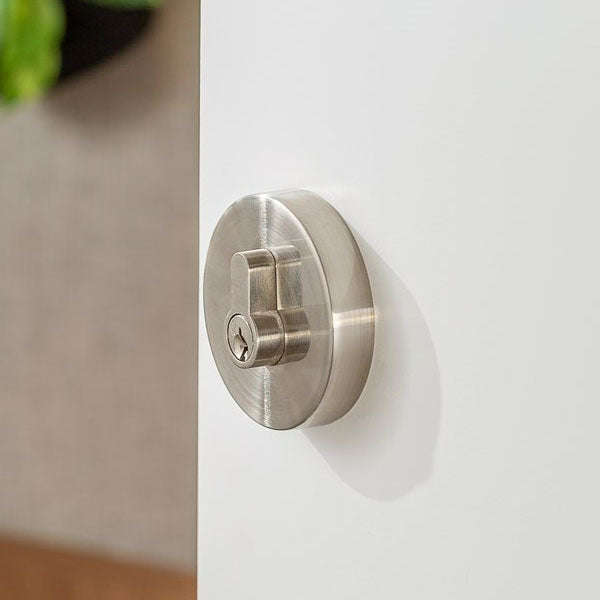Zanda Triad Round Slimline Single Cylinder Deadbolt Brushed Nickel