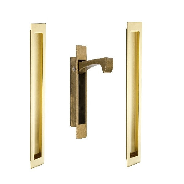 Zanda Verve Flush Pull Handle Kit Satin Brass 300 mm x 37 mm