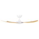 Brilliant Amari 56" 142cm DC Ceiling Fan - White with Oak Timber finish - The Blue Space