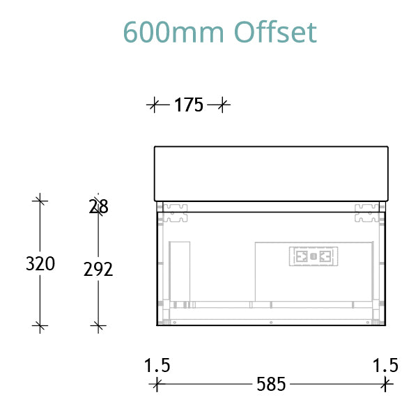 ADP Capri Vanity 600mm technical image