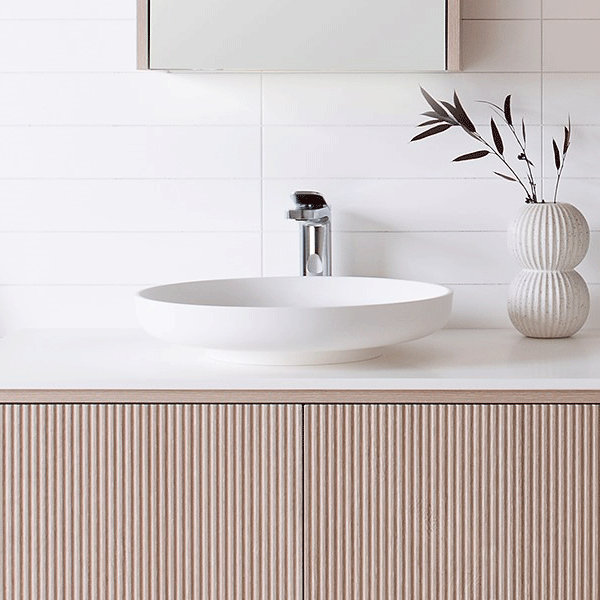 ADP Flume 400 x 400 Above Counter Basin - Matte White
