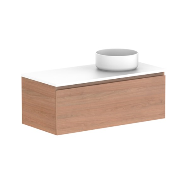 ADP Glacier All Drawer Slim 1050mm Right Vanity with Solid Surface Top - Online at The Blue Space