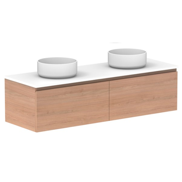 ADP Glacier All Drawer Slim 1500mm Double Vanity with Solid Surface Top - Online at The Blue Space