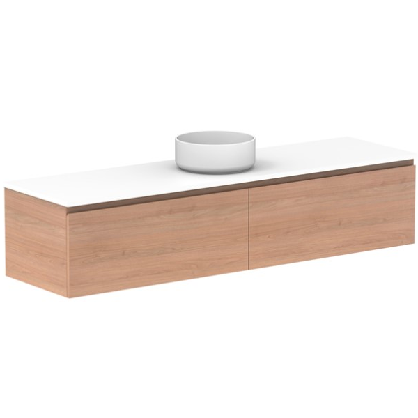 ADP Glacier All Drawer Slim 1800mm Centre Vanity with Solid Surface Top - Online at The Blue Space
