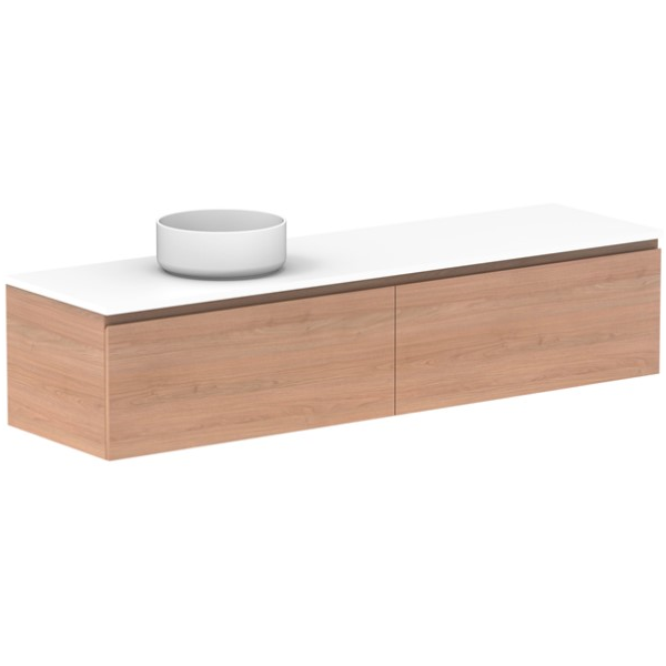 ADP Glacier All Drawer Slim 1800mm Left Vanity with Solid Surface Top - Online at The Blue Space