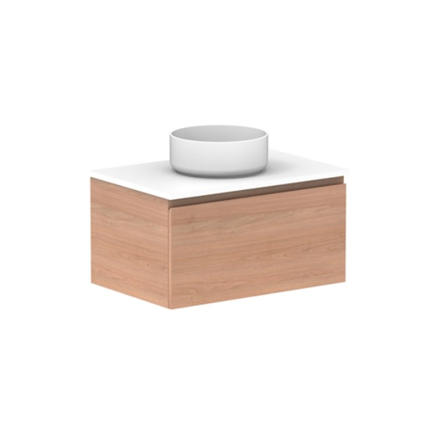 ADP Glacier All Drawer Slim 750mm Centre Vanity with Solid Surface Top - Online at The Blue Space