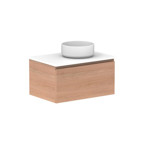 ADP Glacier All Drawer Slim 750mm Right Vanity with Solid Surface Top - Online at The Blue Space