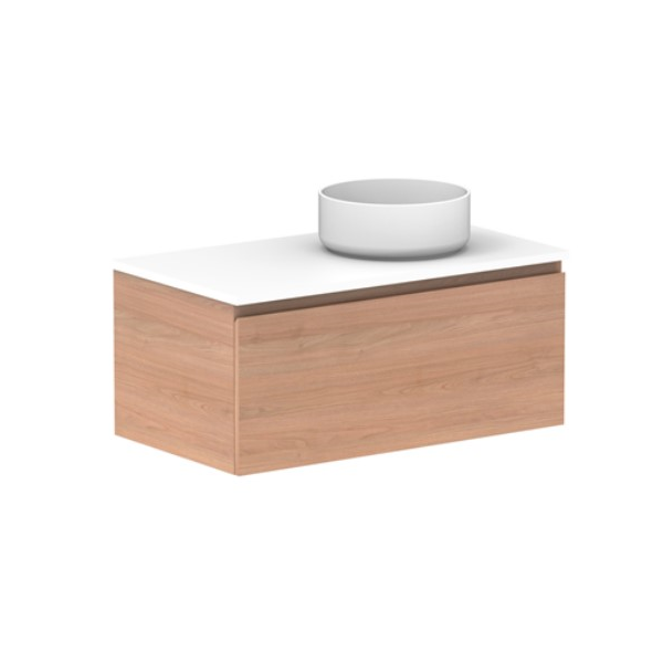 ADP Glacier All Drawer Slim 900mm Right Vanity with Solid Surface Top - Online at The Blue Space