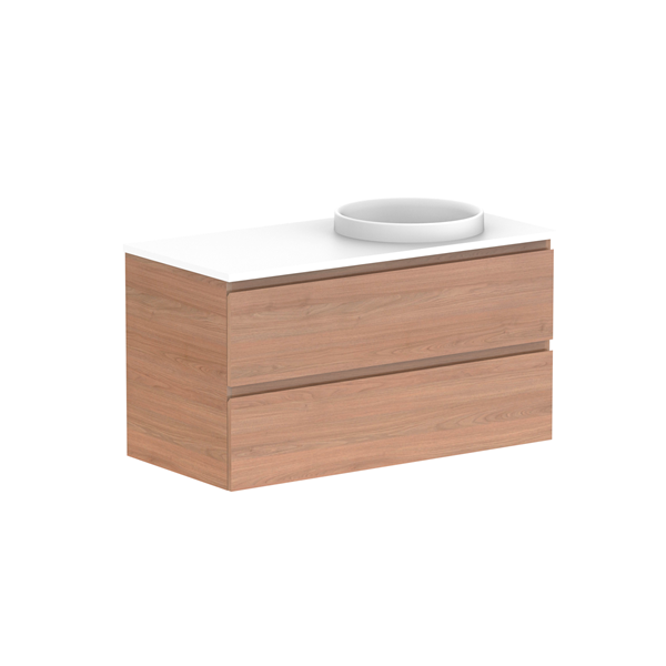 ADP Glacier Pro All Drawer Twin Vanity with Caesarstone
