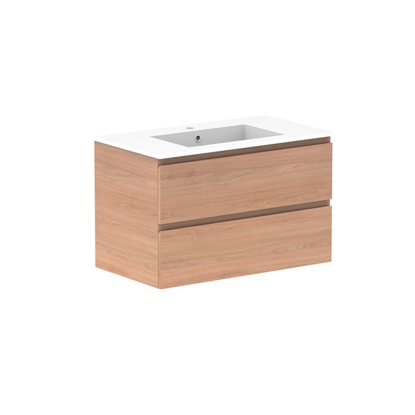 Glacier Full Depth All Drawer Twin 900mm Wall Hung Centre Bowl Benchtop | The Blue Space