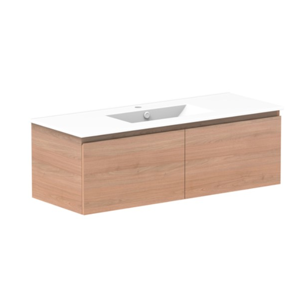 ADP Glacier All Drawer Ceramic Slim 1200mm Centre Vanity with Ceramic Top - Online at The Blue Space