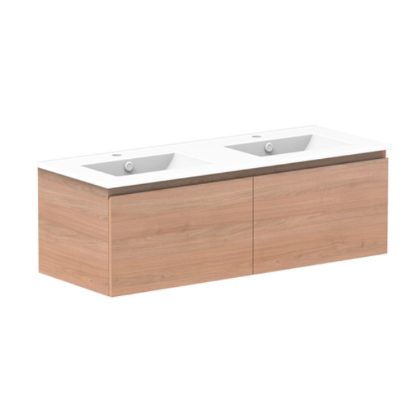 ADP Glacier All Drawer Ceramic Slim 1200mm Double Vanity with Ceramic Top - Online at The Blue Space