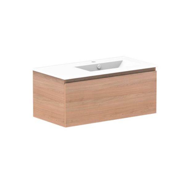 ADP Glacier All Drawer Ceramic Slim 900mm Right Vanity with Ceramic Top - Online at The Blue Space