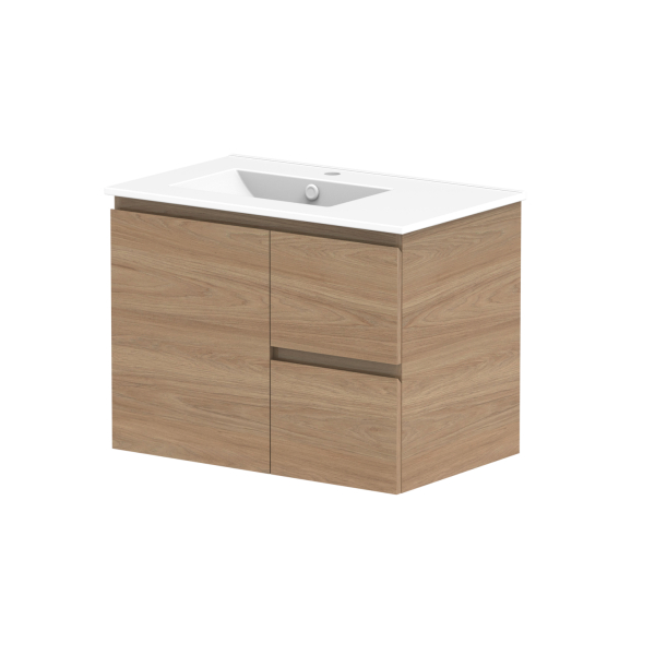 ADP Glacier Full Depth Door & Drawer Twin Ceramic Top 750mm Left Bowl | The Blue Space