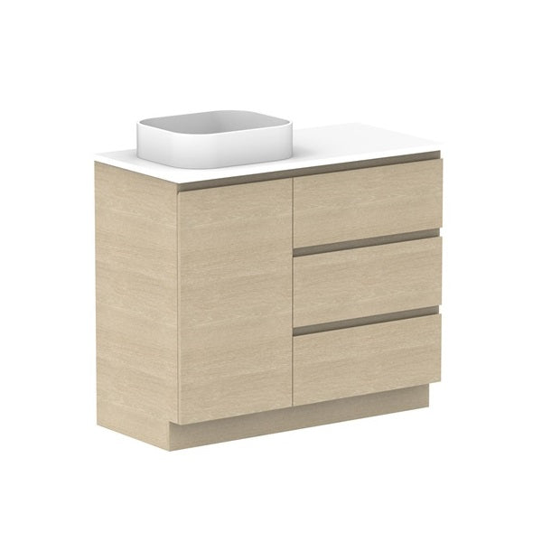 ADP Glacier Hamper 1050 Trio Floor Mount Left Bowl | The Blue Space