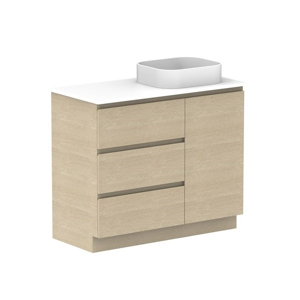 ADP Glacier Hamper 1050 Trio Floor Mount Right Bowl | The Blue Space