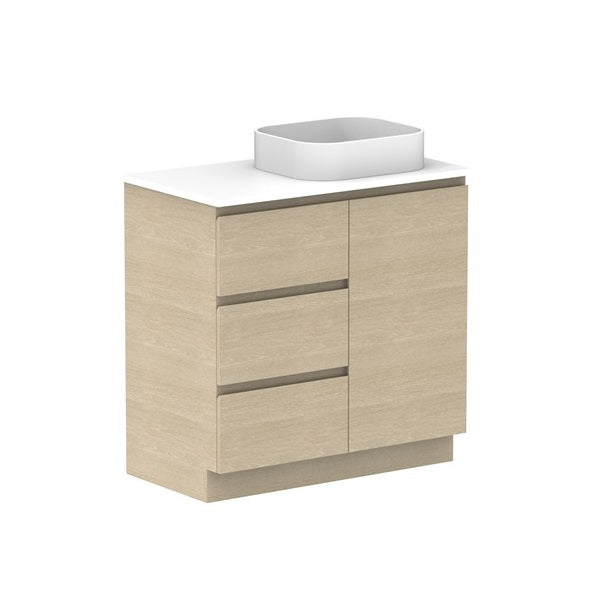 ADP Glacier Hamper 900 Trio Floor Mount Right Bowl | The Blue Space